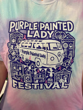 Load image into Gallery viewer, The Purple Painted Lady Tye-dye 2025 Festival T-Shirt