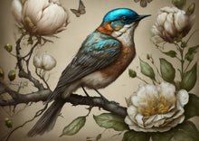Load image into Gallery viewer, Sweet Bird in Blue - Mint by Michelle Decoupage Paper
