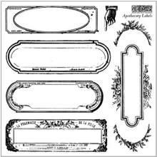 Load image into Gallery viewer, Apothecary Labels Decor Stamp™ by IOD (4  6"x6" Sheets) - Iron Orchid Designs