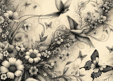 Load image into Gallery viewer, Botanicals in Black & White - Mint by Michelle Decoupage Paper