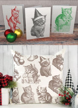 Load image into Gallery viewer, Christmas Kitties 12x12 IOD Stamp