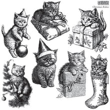 Load image into Gallery viewer, Christmas Kitties 12x12 IOD Stamp
