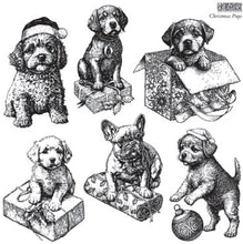 Load image into Gallery viewer, Christmas Pups 12x12 IOD Stamp