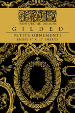Load image into Gallery viewer, Petits Ornements Gilded Transfer™ by IOD (Pad of 8 - 8"x12" sheets)