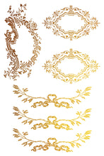 Load image into Gallery viewer, Petits Ornements Gilded Transfer™ by IOD (Pad of 8 - 8"x12" sheets)