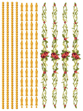 Load image into Gallery viewer, Petite Fleur Red Inlay by IOD (Pad of Four 12"x16" Sheets)