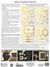 Load image into Gallery viewer, Etiquettes Gilded Decor Transfer™ by IOD (Pad of 4 - 12"x16" sheets)