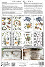 Load image into Gallery viewer, Fairytale Florals Decor Transfer™ by IOD (Pad of 8 - 8"x12" sheets)