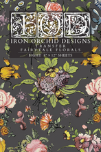 Load image into Gallery viewer, Fairytale Florals Decor Transfer™ by IOD (Pad of 8 - 8"x12" sheets)