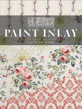 Load image into Gallery viewer, Lattice Rose Decor Paint Inlay™ by IOD (Pad of 8 - 12"x16" sheets) - Iron Orchid Designs