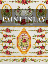 Load image into Gallery viewer, Petite Fleur Red Inlay by IOD (Pad of Four 12"x16" Sheets)