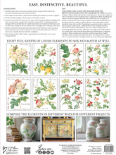 Load image into Gallery viewer, Rose Botanical Decor Transfer™ by IOD (Pad of 8 - 12"x16" sheets)