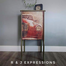 Load image into Gallery viewer, Vintage Red Car - Mint by Michelle Decoupage Paper
