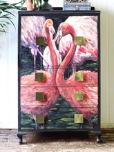 Load image into Gallery viewer, Flamingo - Mint by Michelle Decoupage Paper