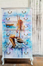 Load image into Gallery viewer, Girl on a Swing - Mint by Michelle Decoupage Paper