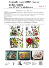 Load image into Gallery viewer, Midnight Garden IOD Transfer 12"x16" Pad (4 Sheets)