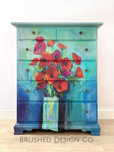 Load image into Gallery viewer, Poppies - Mint by Michelle Decoupage Paper