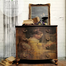Load image into Gallery viewer, Young Girl Reading REVERSED - Mint by Michelle Decoupage Paper