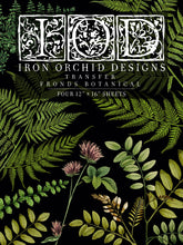 Load image into Gallery viewer, Iron Orchid Designs Fronds Botanical Decor Transfer (pad of 4 - 12"x16" sheets)