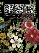 Load image into Gallery viewer, Iron Orchid Designs Midnight Garden Decor Transfer (pad of 4 - 12"x16" sheets)