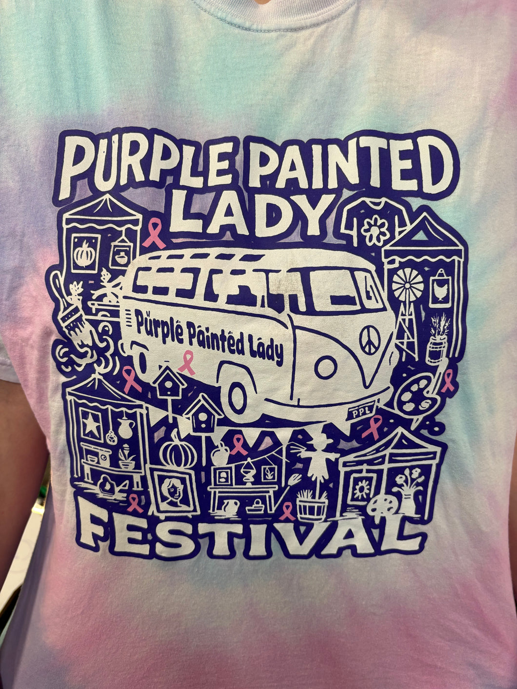 The Purple Painted Lady Tye-dye 2025 Festival T-Shirt