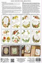 Load image into Gallery viewer, Lover of Flowers Decor Transfer™ by IOD (Pad of 8 - 8&quot;x12&quot; sheets) - Iron Orchid Designs
