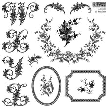 Load image into Gallery viewer, Dessins De Broderie Decor Stamp™ by IOD (4  6"x6" Sheets)
