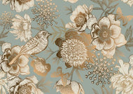 Foil Birds - Mint by Michelle Decoupage Paper