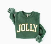 Load image into Gallery viewer, Jolly Foil Graphic Sweatshirt -  HEATHER FOREST
