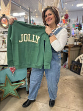 Load image into Gallery viewer, Jolly Foil Graphic Sweatshirt -  HEATHER FOREST

