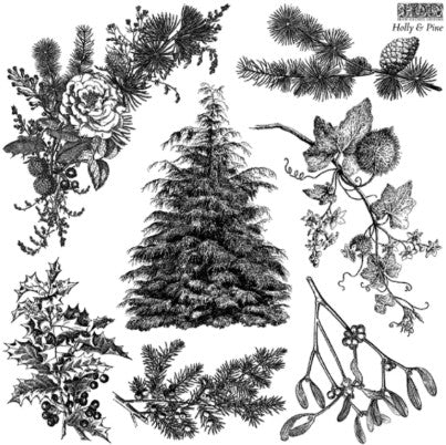 Holly & Pine Stamp™ by IOD (12