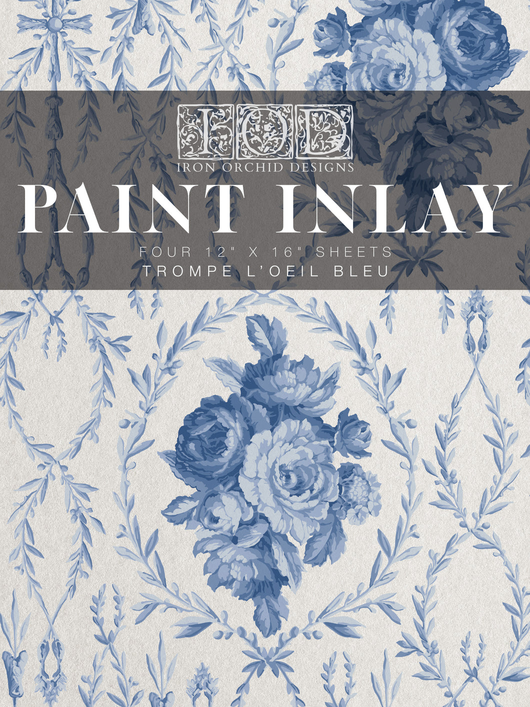 Trompe L-Oeil Bleu IOD Paint Inlay 12