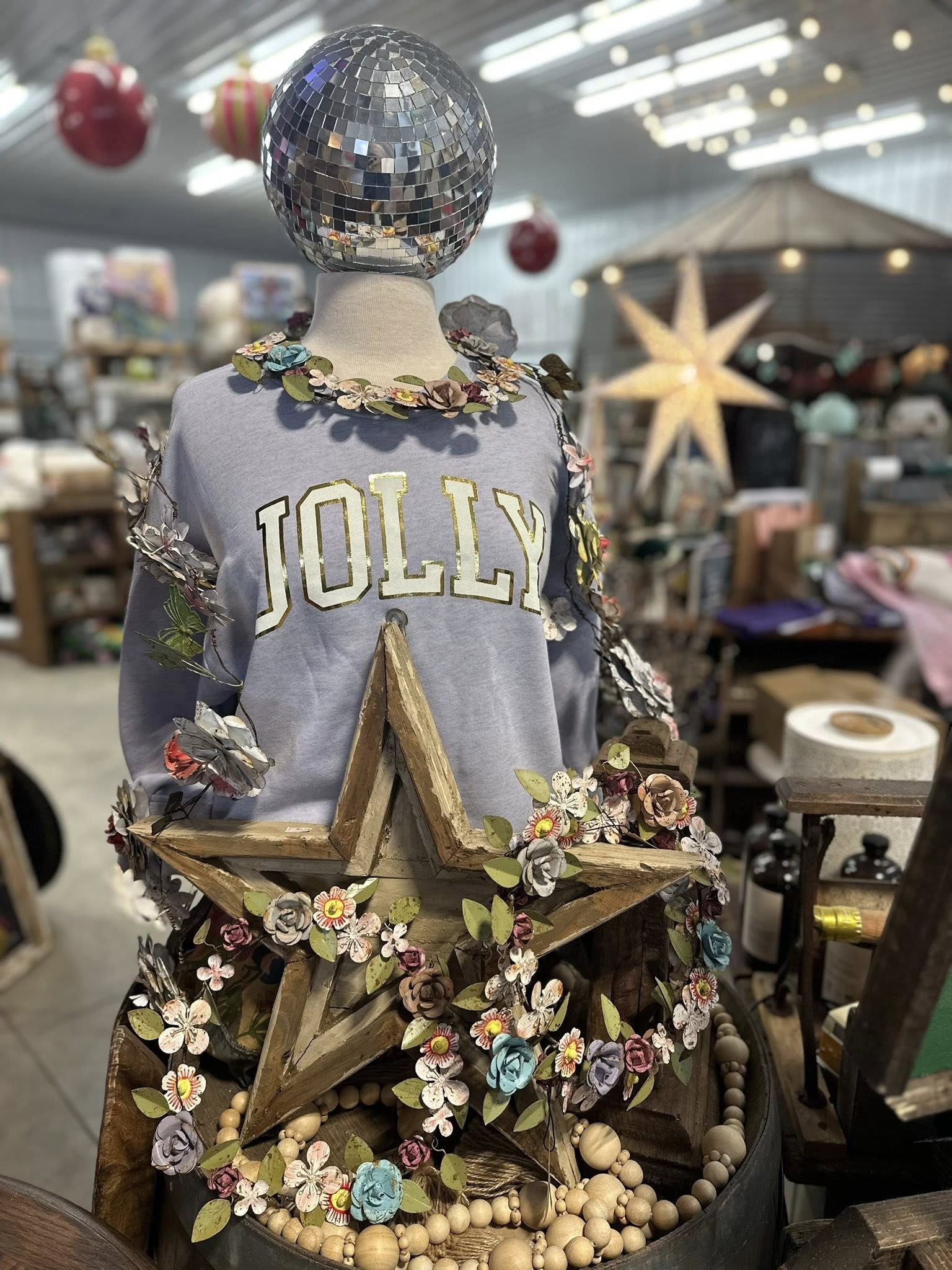 Jolly Foil Mid Graphic Sweatshirt - LIGHT BLUE - SILVERY GRAY – The ...