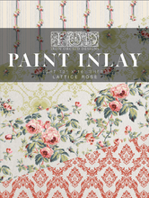 Load image into Gallery viewer, Lattice Rose Decor Paint Inlay™ by IOD (Pad of 8 - 12&quot;x16&quot; sheets) - Iron Orchid Designs
