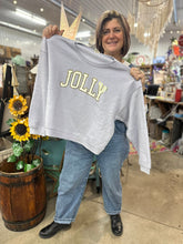 Load image into Gallery viewer, Jolly Foil Mid Graphic Sweatshirt - LIGHT BLUE - SILVERY GRAY
