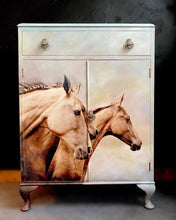 Load image into Gallery viewer, Sepia Horses REVERSED - Mint by Michelle Decoupage Paper
