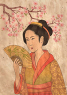 Geisha - Mint by Michelle Decoupage Paper