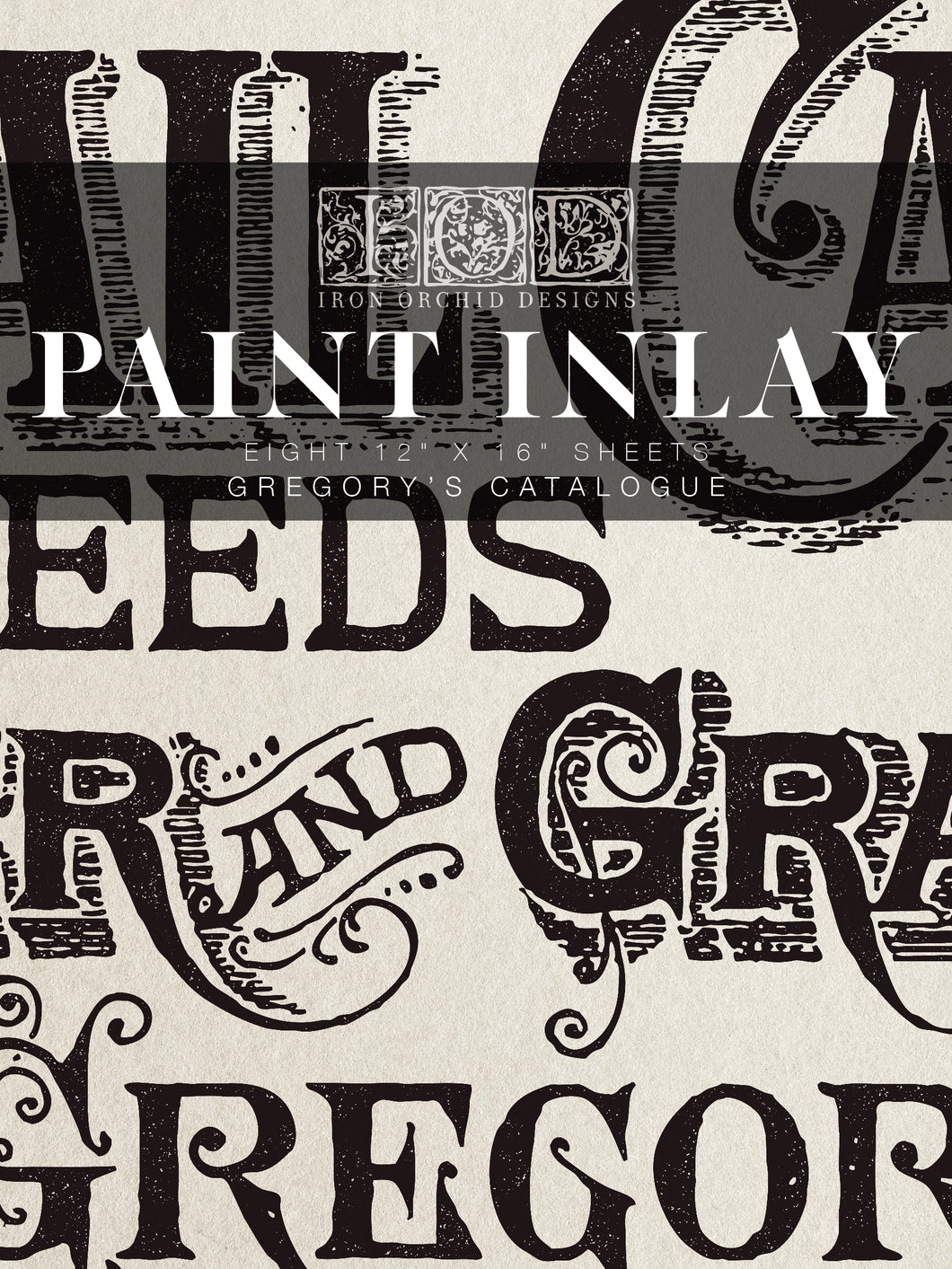 Iron Orchid Designs Gregory's Catalogue Paint Inlay 12x16