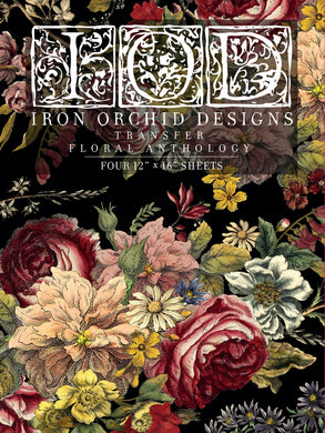 Iron Orchid Designs Transfer Floral Anthology 12x16 Pad
