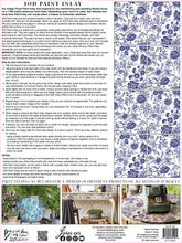 Load image into Gallery viewer, Indigo Floral IOD Paint Inlay 12&quot;x16&quot; Pad
