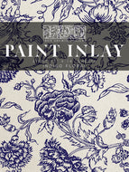 Iron Orchid Designs Indigo Floral Paint Inlay 12x16 Pad
