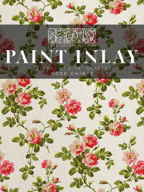 Iron Orchid Designs Rose Chintz Paint Inlay 12X16 Pad