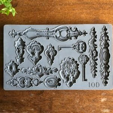 Load image into Gallery viewer, Iron Orchid Designs Lock &amp; Key Decor Moulds (6x10)
