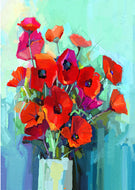 Poppies - Mint by Michelle Decoupage Paper