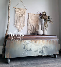 Load image into Gallery viewer, White Horse - Mint by Michelle Decoupage Paper
