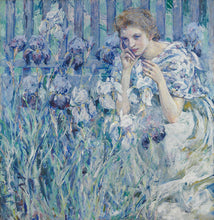 Load image into Gallery viewer, Woman with Irises - Mint by Michelle Decoupage Paper
