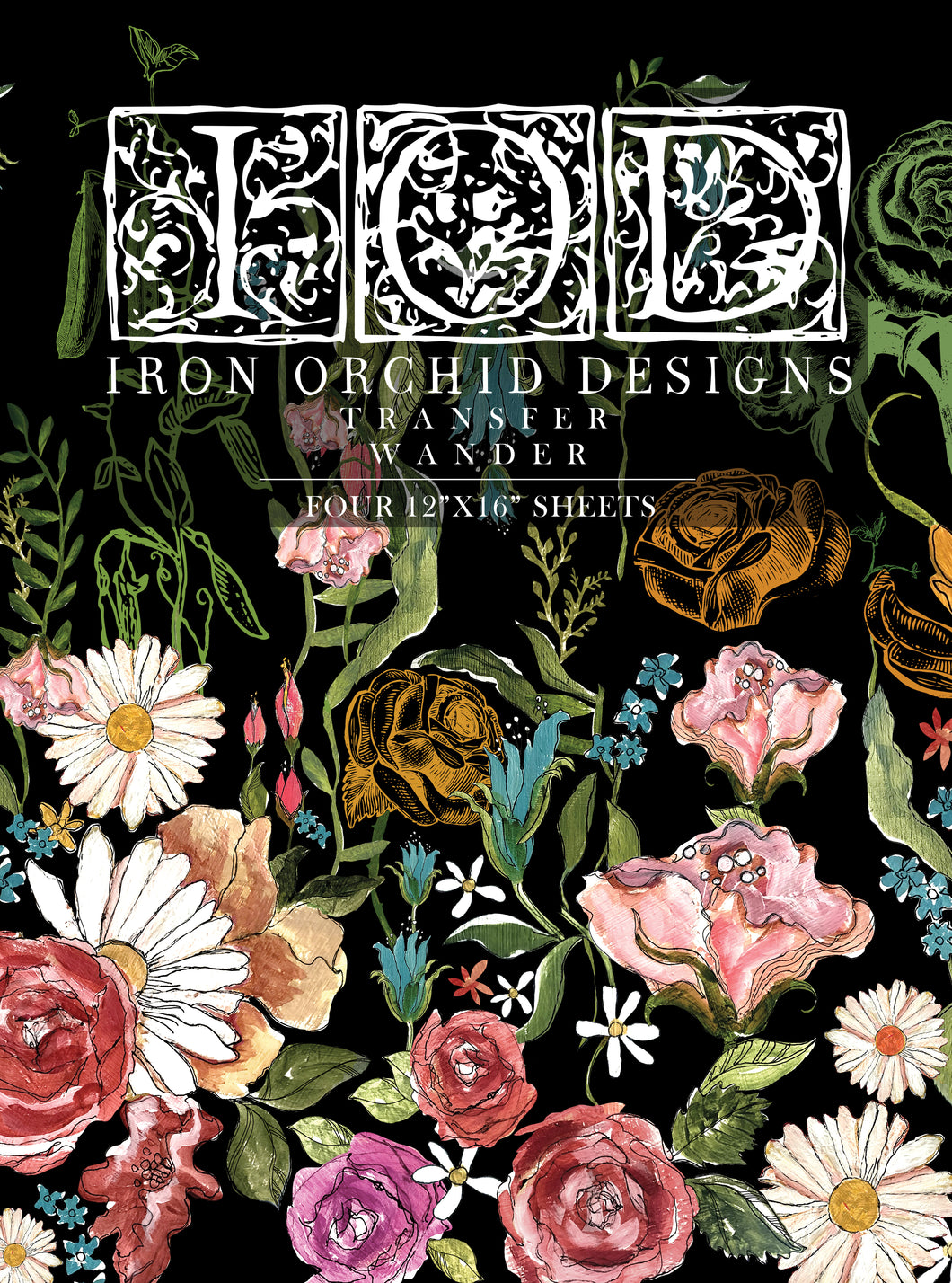 Iron Orchid Designs Wander Decor Transfer (pad of 4 - 12