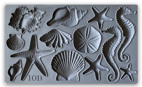 Iron Orchid Designs Sea Shells Decor Moulds (6x10) 